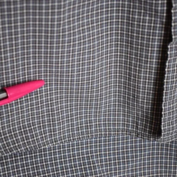 Eddie Bauer Mens Sz M 100% Baumwolle Cotton Plaid Button Down Shirt Office Work - Picture 16 of 16